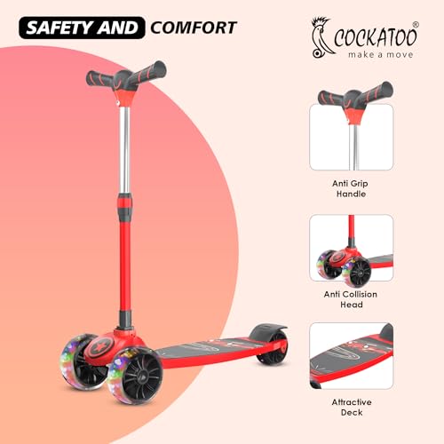 Cockatoo LED Scooter| 3-12 Years| Up to 50 Kg