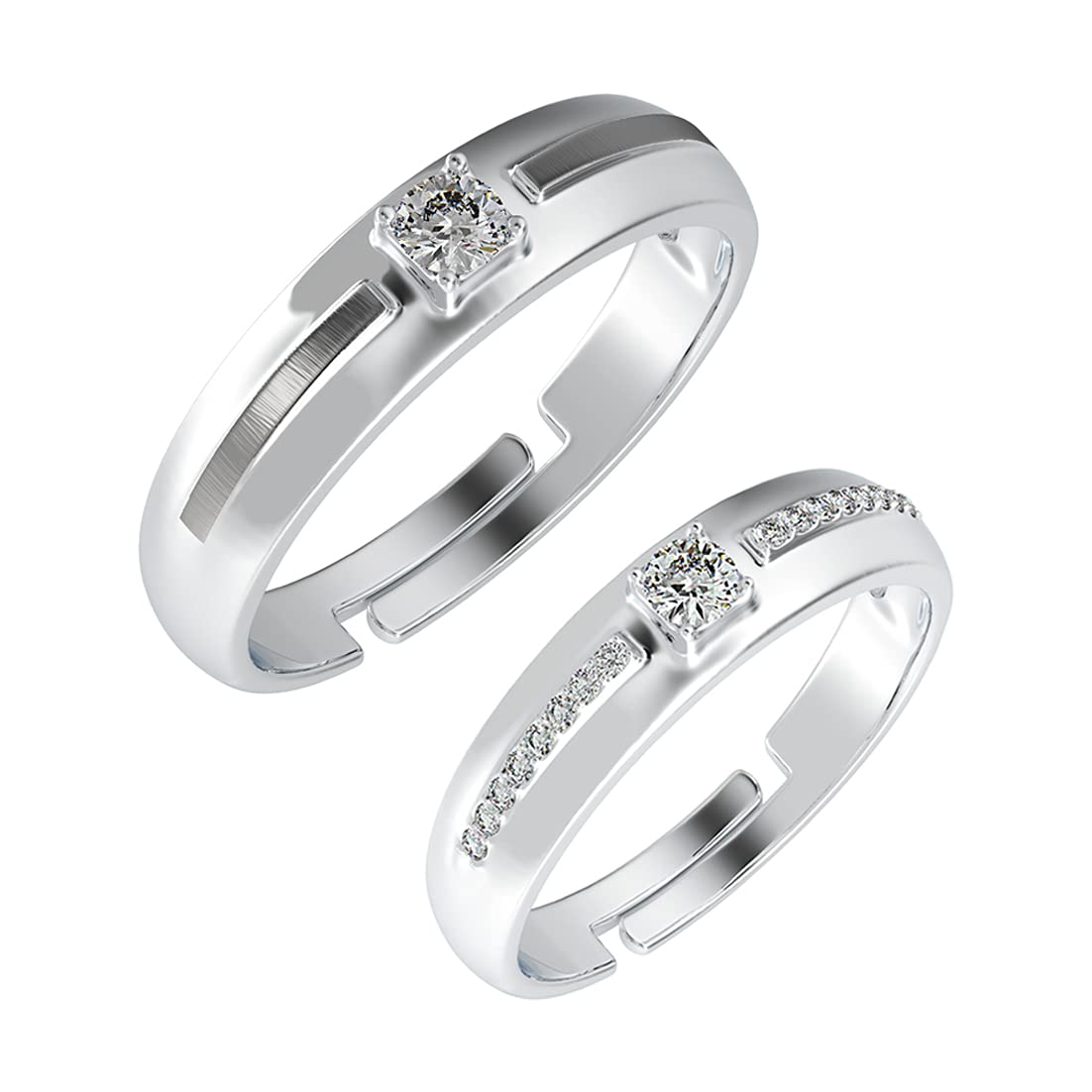 Silver Couple Rings