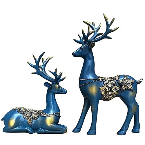 Golden Reindeer Sculptures