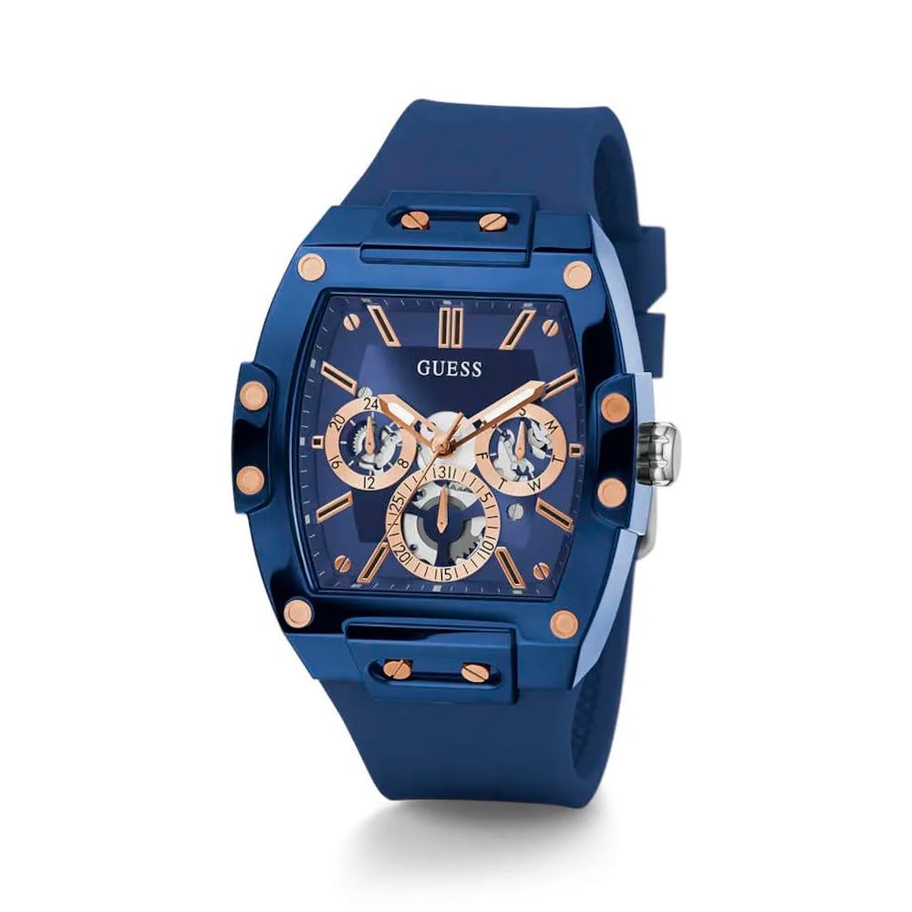 GUESS Silicone Analog Blue Dial Men Watch