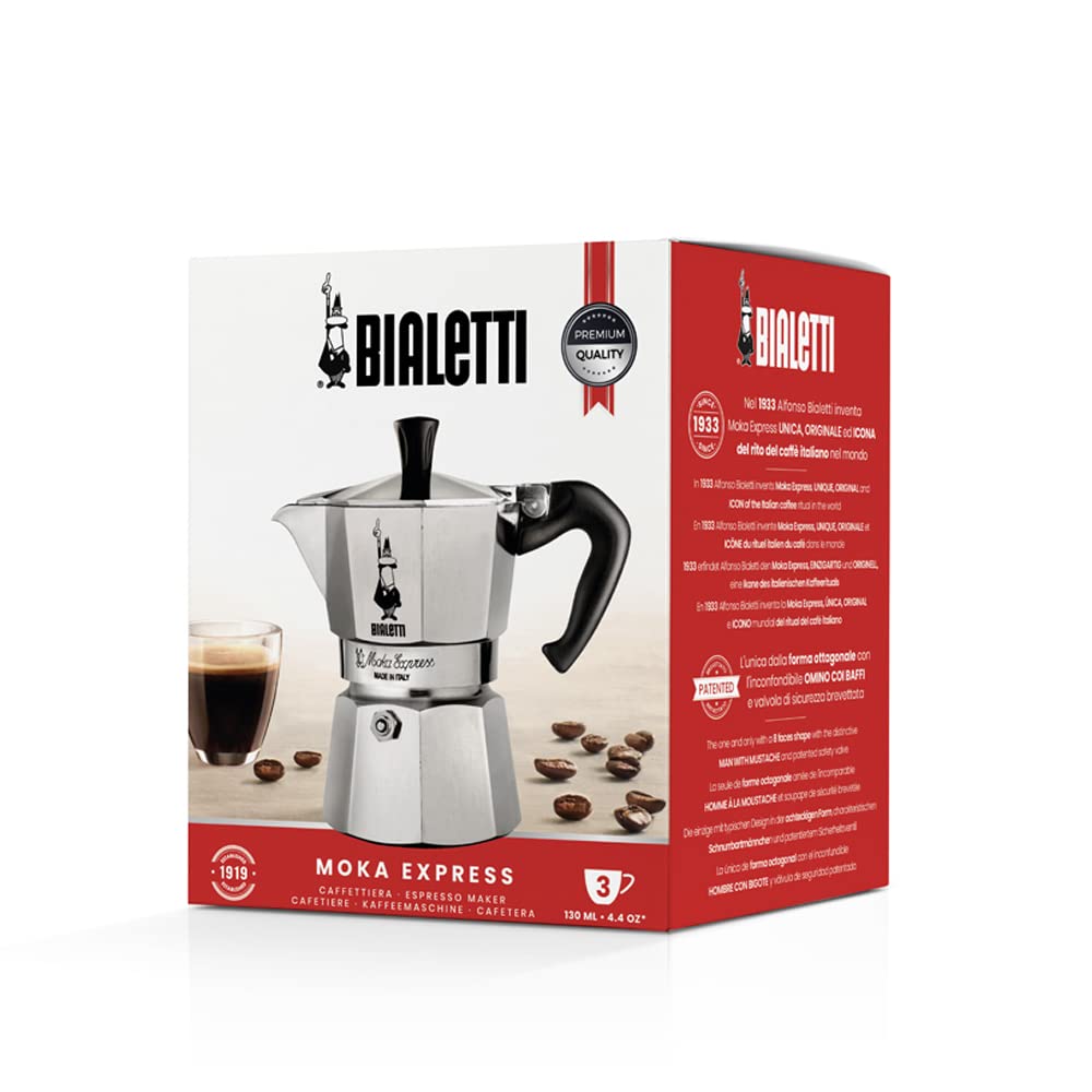 Bialetti Moka Express 3 Cup Espresso Maker