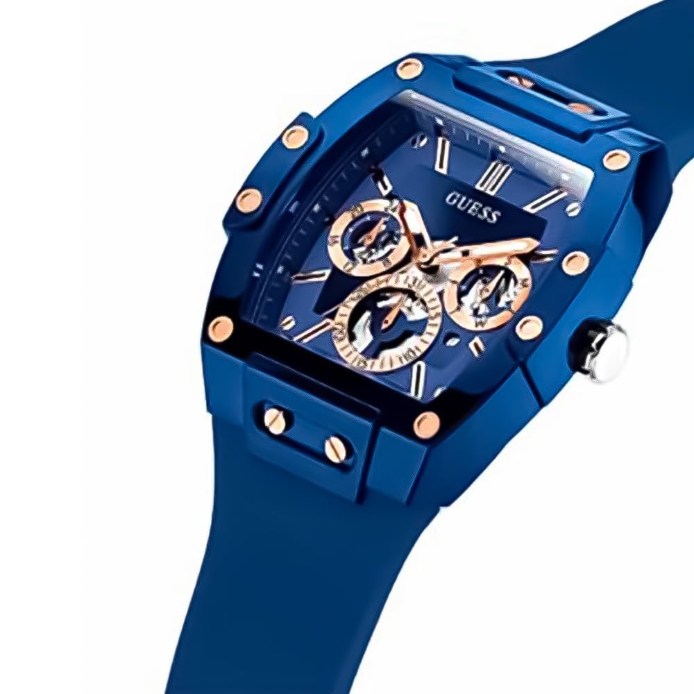 GUESS Silicone Analog Blue Dial Men Watch