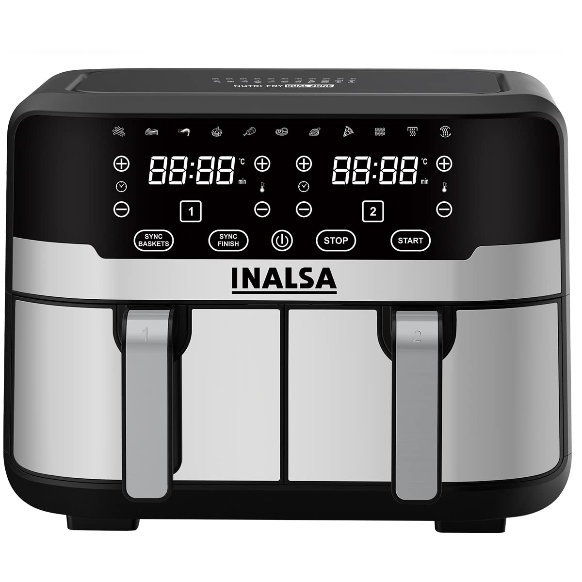 INALSA Air Fryer 10 L with Dual Basket