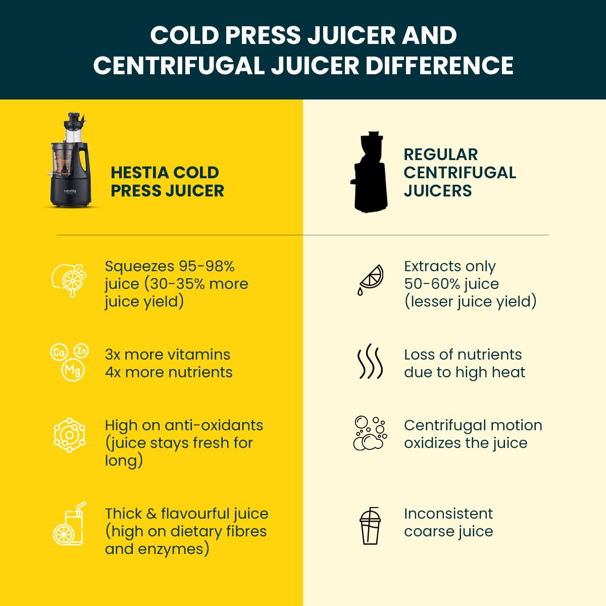 Hestia Nutri-Max Cold Press Slow Juice