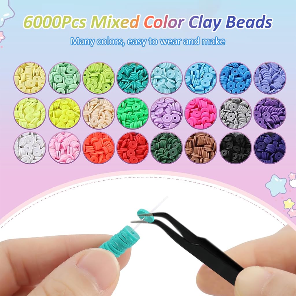 Clay Beads for Bracelet Making Kit| 6000pcs+