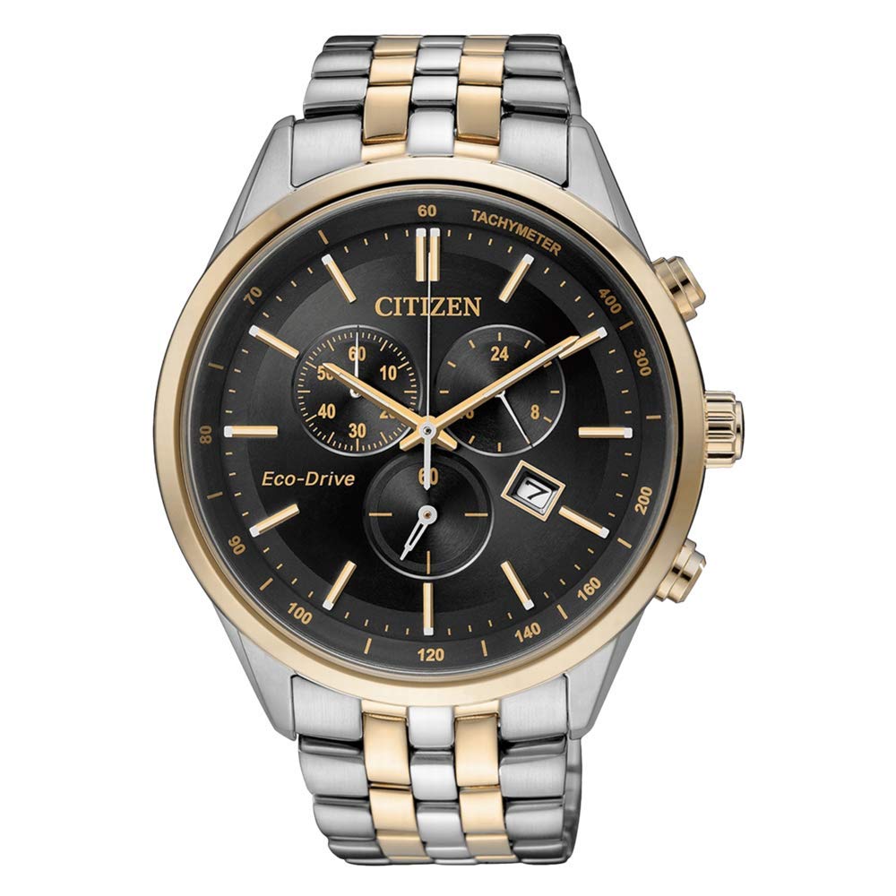 Citizen Stainless Steel Eco-Drive Black Dial Men Watch