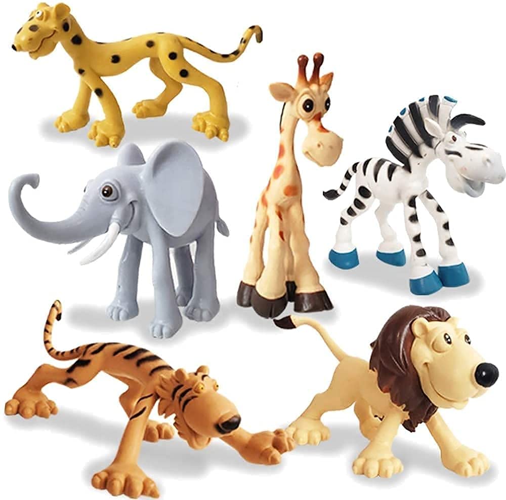 Set of 6 Big Size Animal Toys