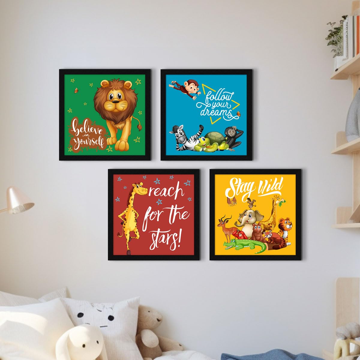 4 Cartoons Kids Room Wall Art