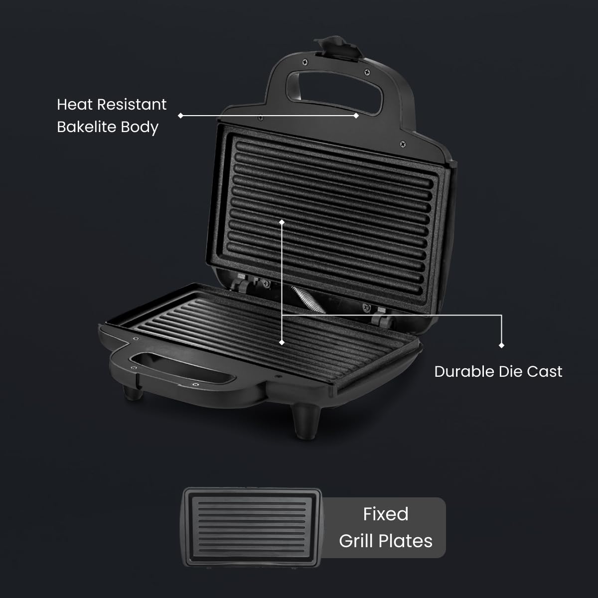 Prestige PGMFB 800 Watt Grill Sandwich Maker