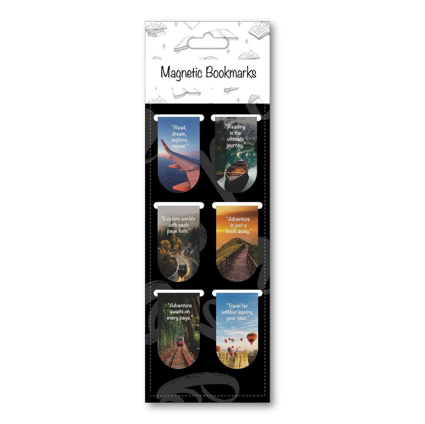 Pack of 6 Travel Bookmarks