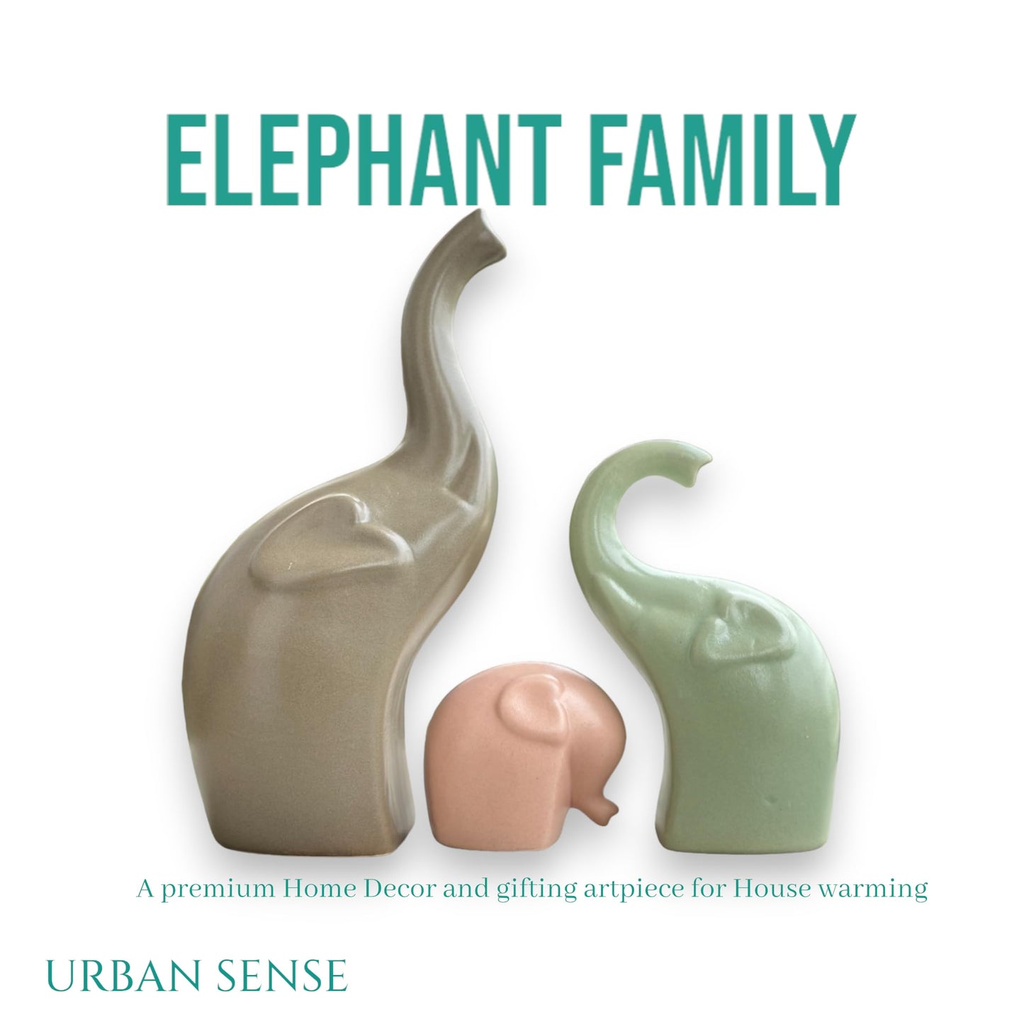 Elephant Family Matte Finish Figures- 2