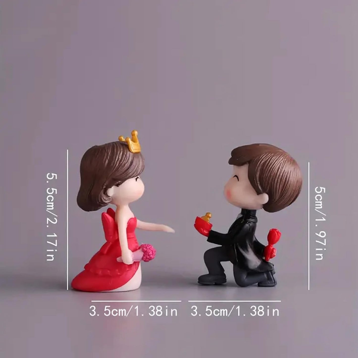 Couple Proposal Miniature Statue