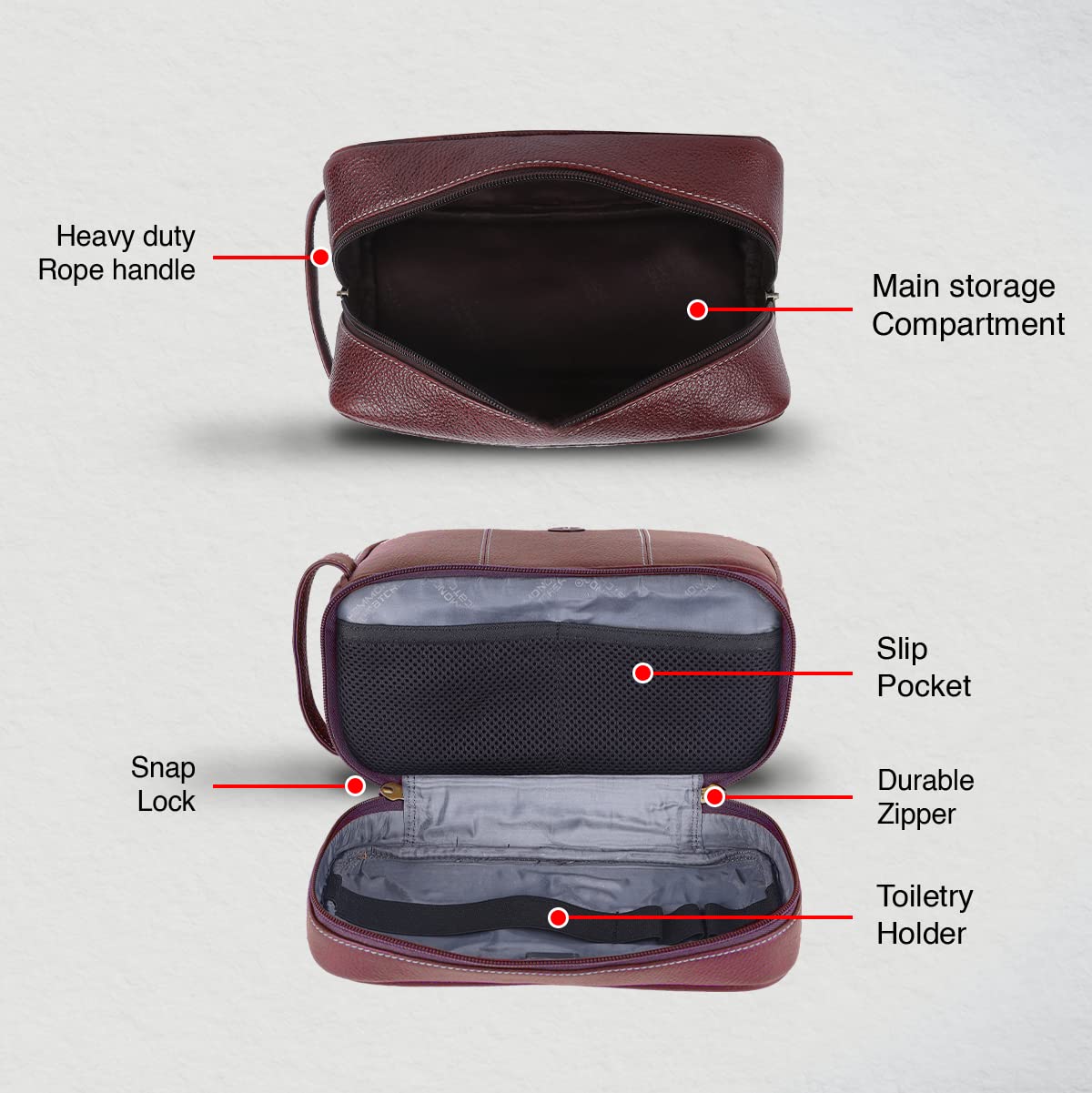 Hammonds Flycatcher Leather Toiletry Bag