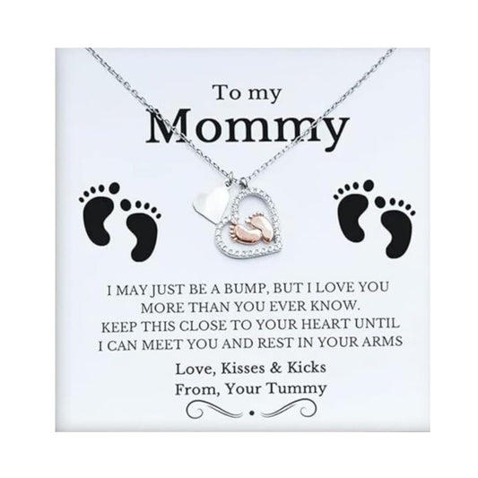 Baby Feet Heart 925 Sterling Silver Pendant