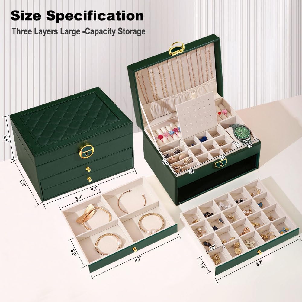 GUOER Jewellery Box for Women