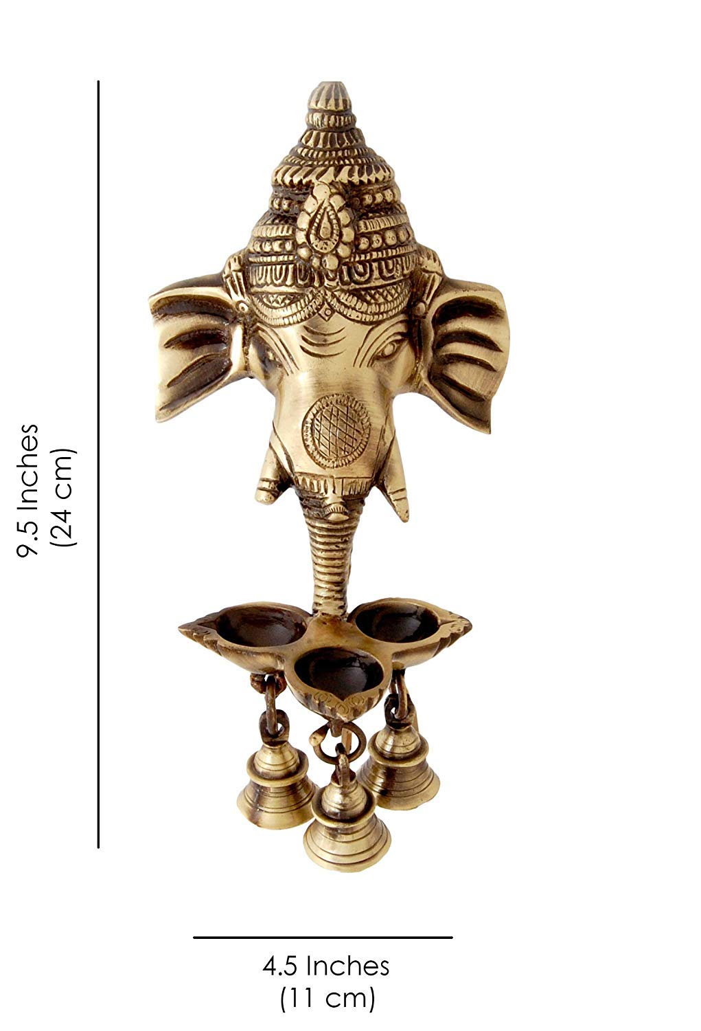 Brass Ganesha Wall Hanging Diya