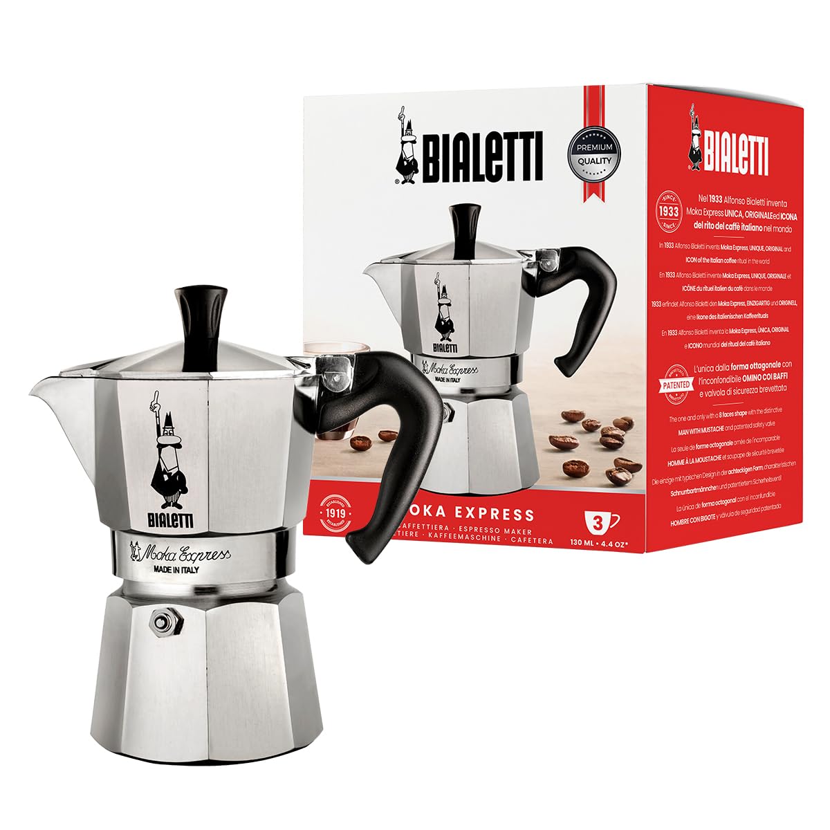 Bialetti Moka Express 3 Cup Espresso Maker