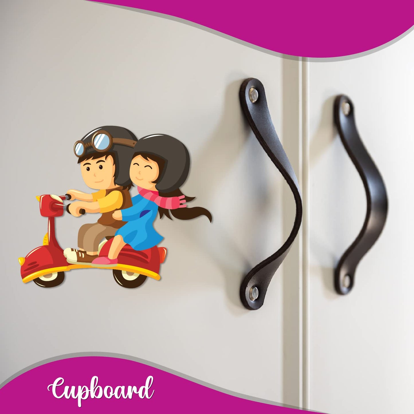 Couple Wooden Fridge Magnet