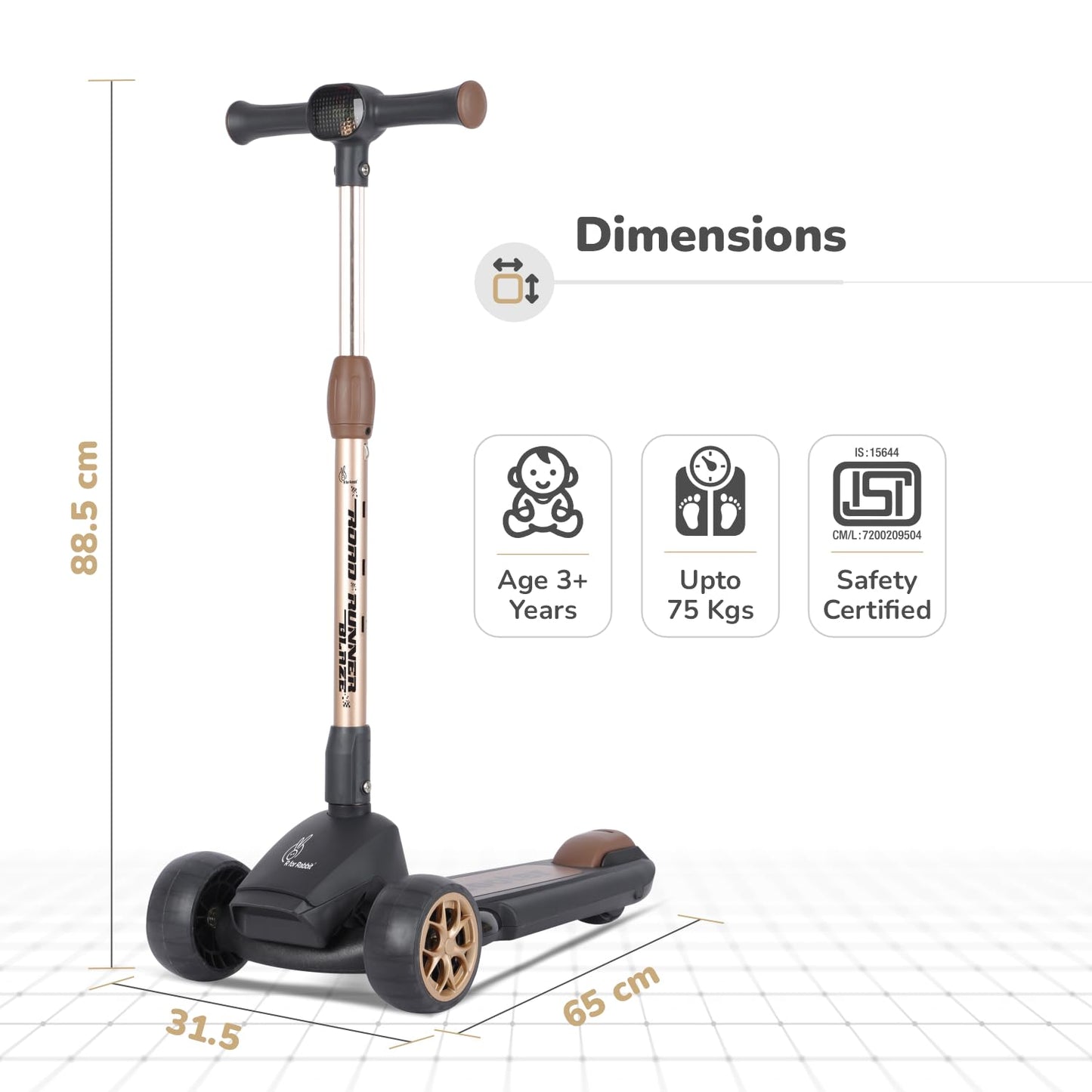 Kick Scooter| Above 3Years| Upto 75kg