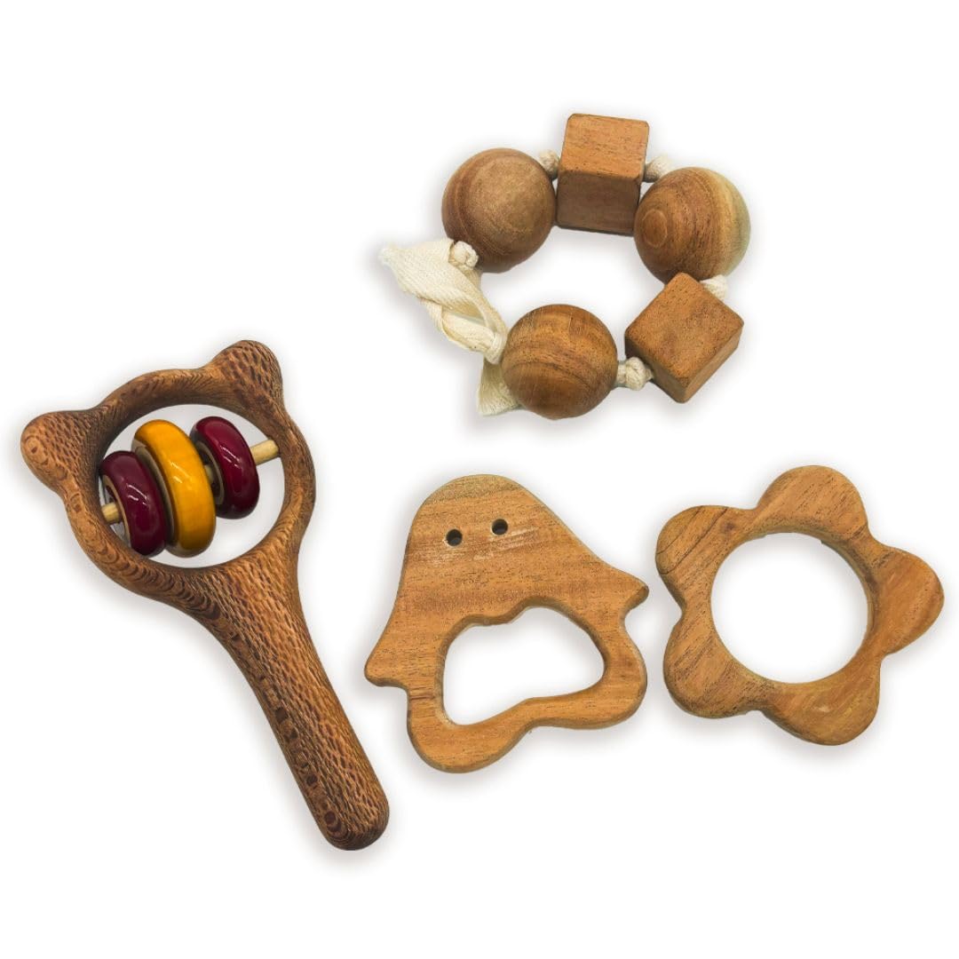 Wooden Rattle Set| 0-6 Months