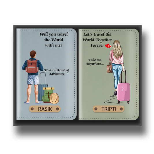 Personalized Unisex Leather Passport Cover