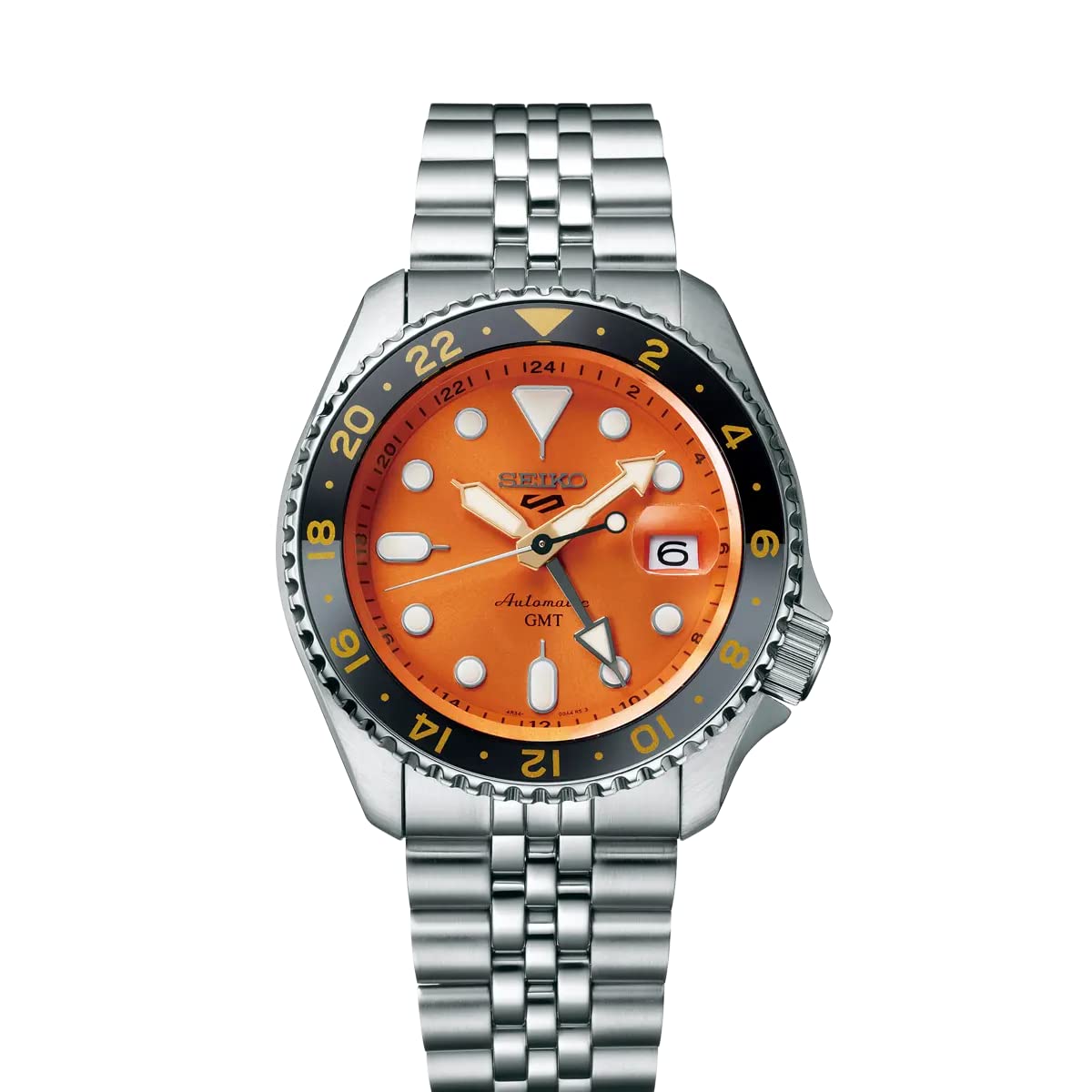 Seiko Aluminium Analog Orange Dial Men's Watch