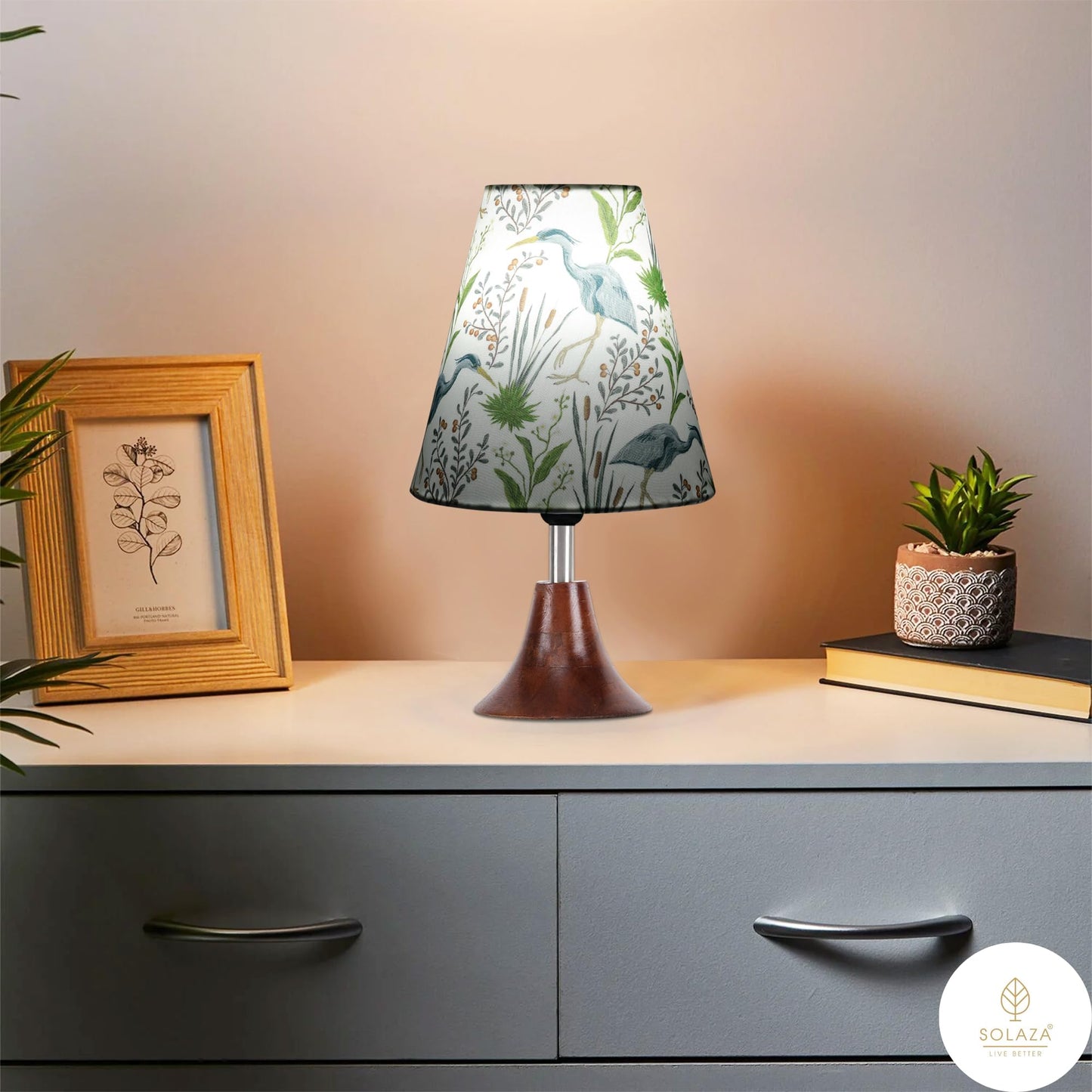 Wooden Bedside Table Lamp