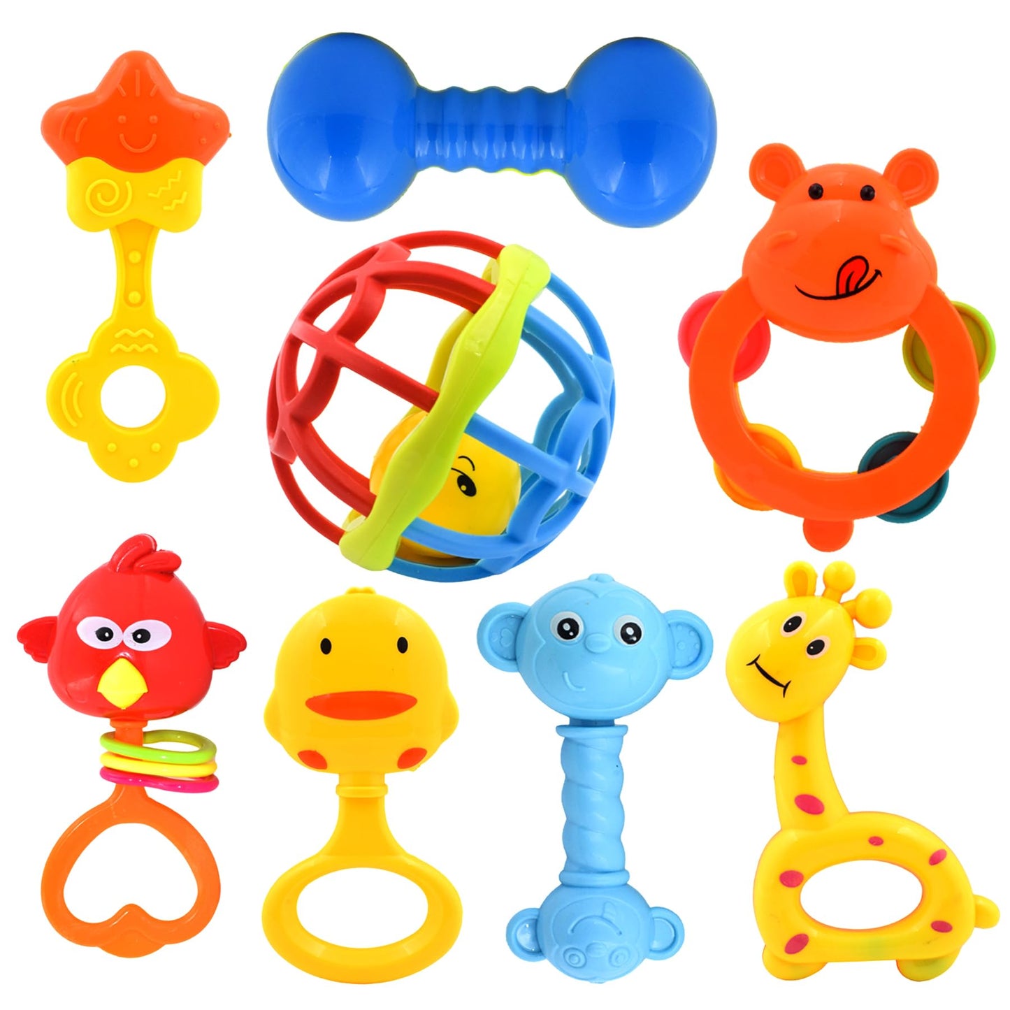 Set of 8 Shake & Grab Rattles