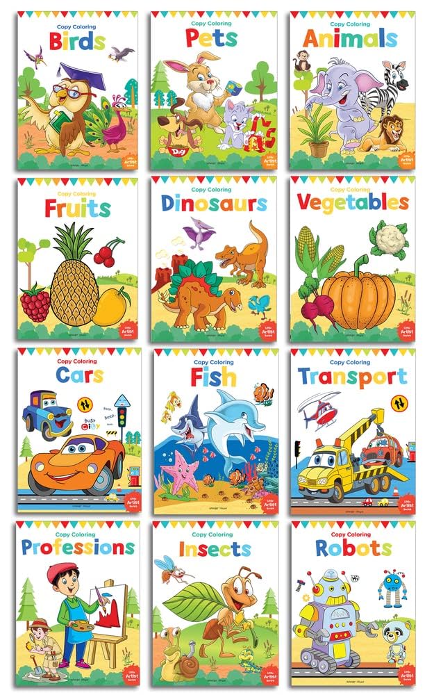 Coloring Books Pack of 12