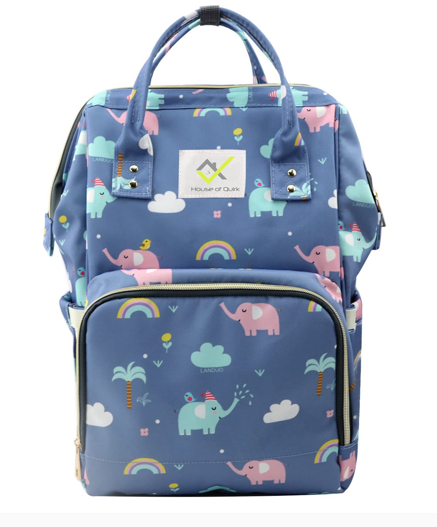 Blue Elephant Printed Maternity Backpack