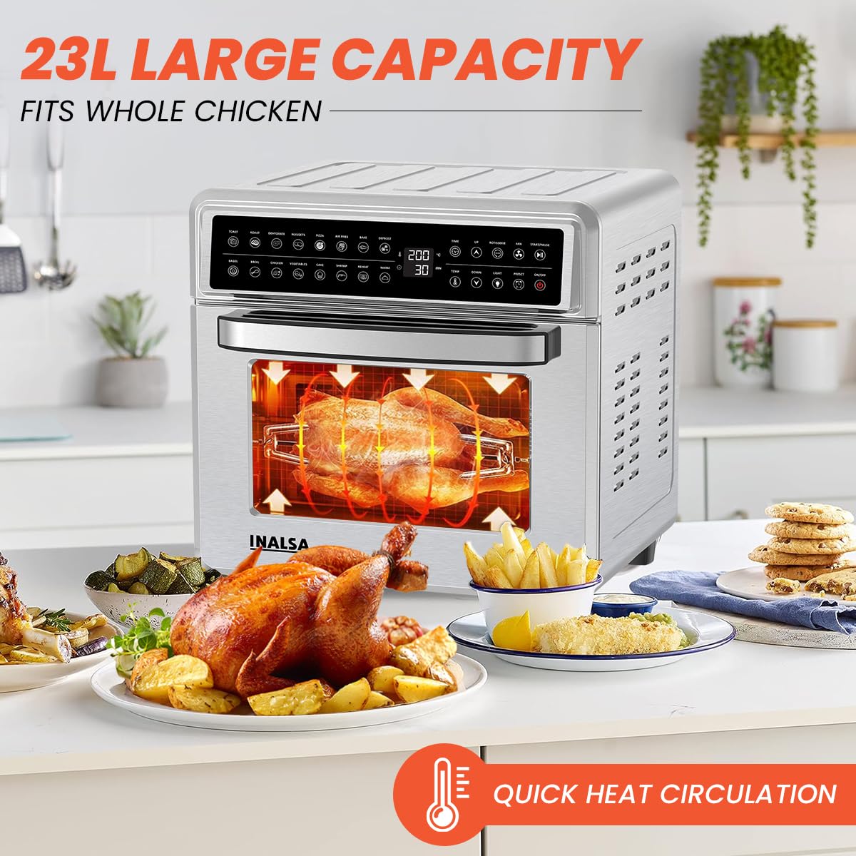 INALSA Air Fryer and Oven With 23L