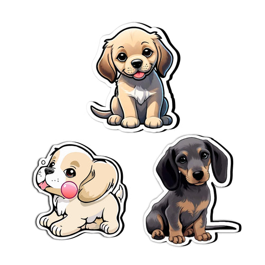 Cute Dogs Fridge Magnets- Set of 3