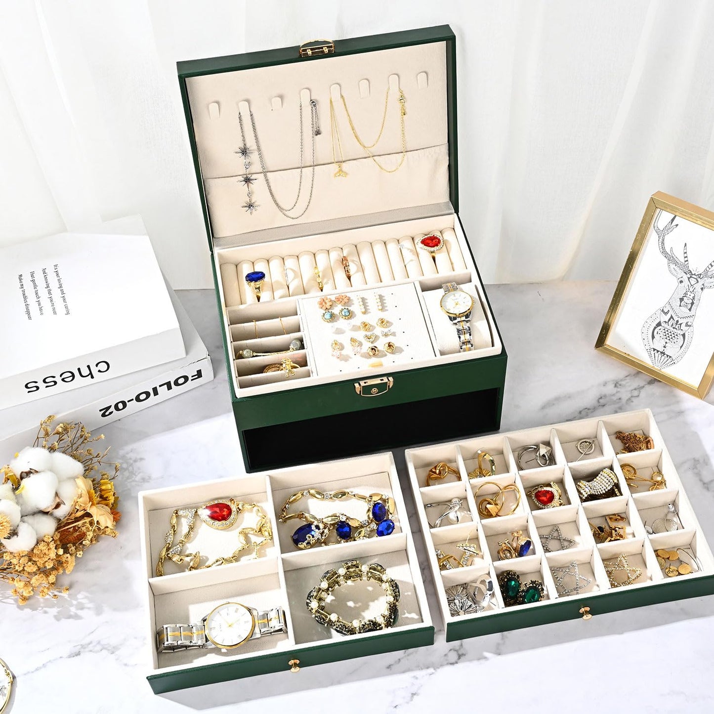 GUOER Jewellery Box for Women