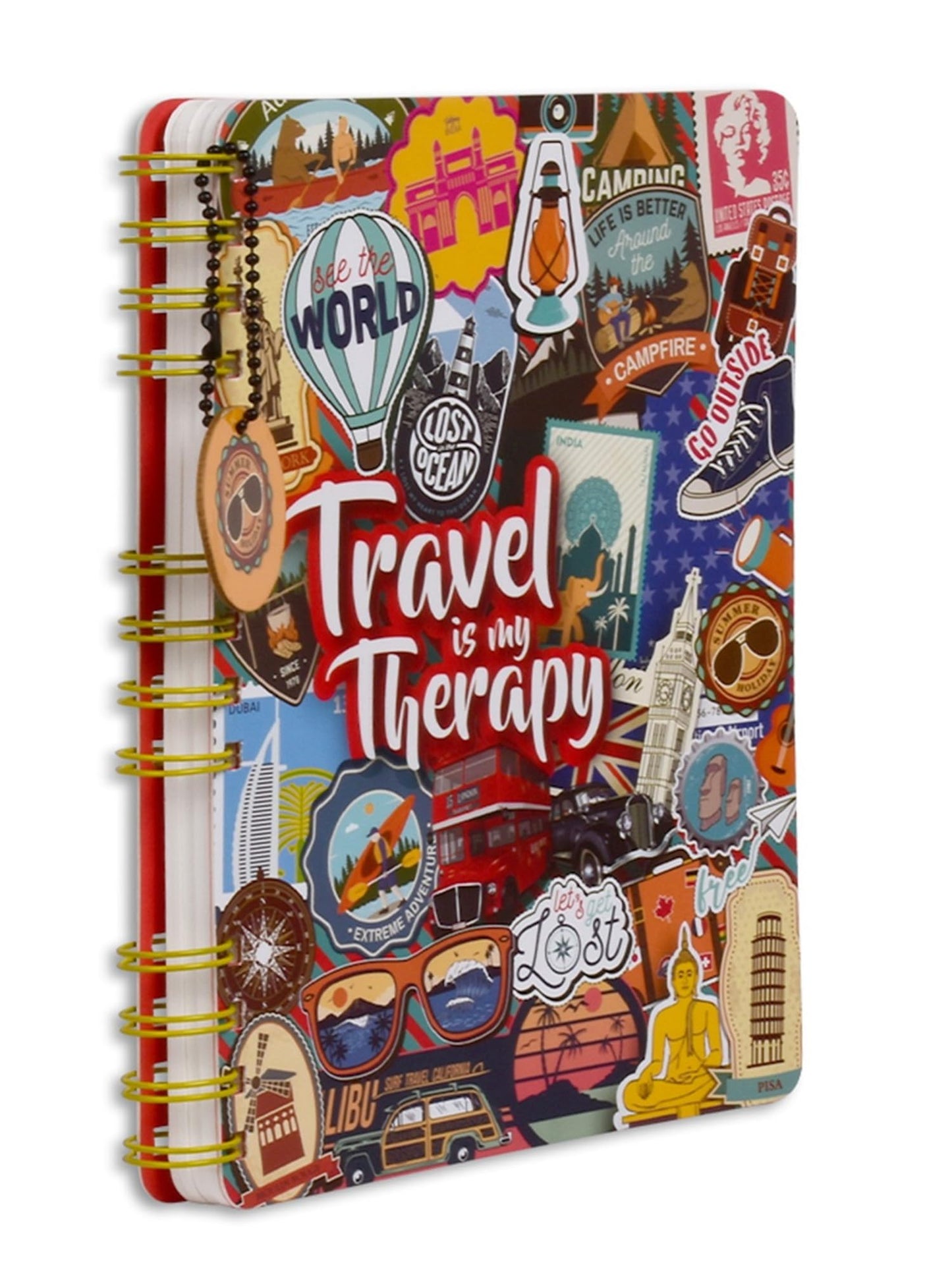 Spiral travel Diary with Bookmark