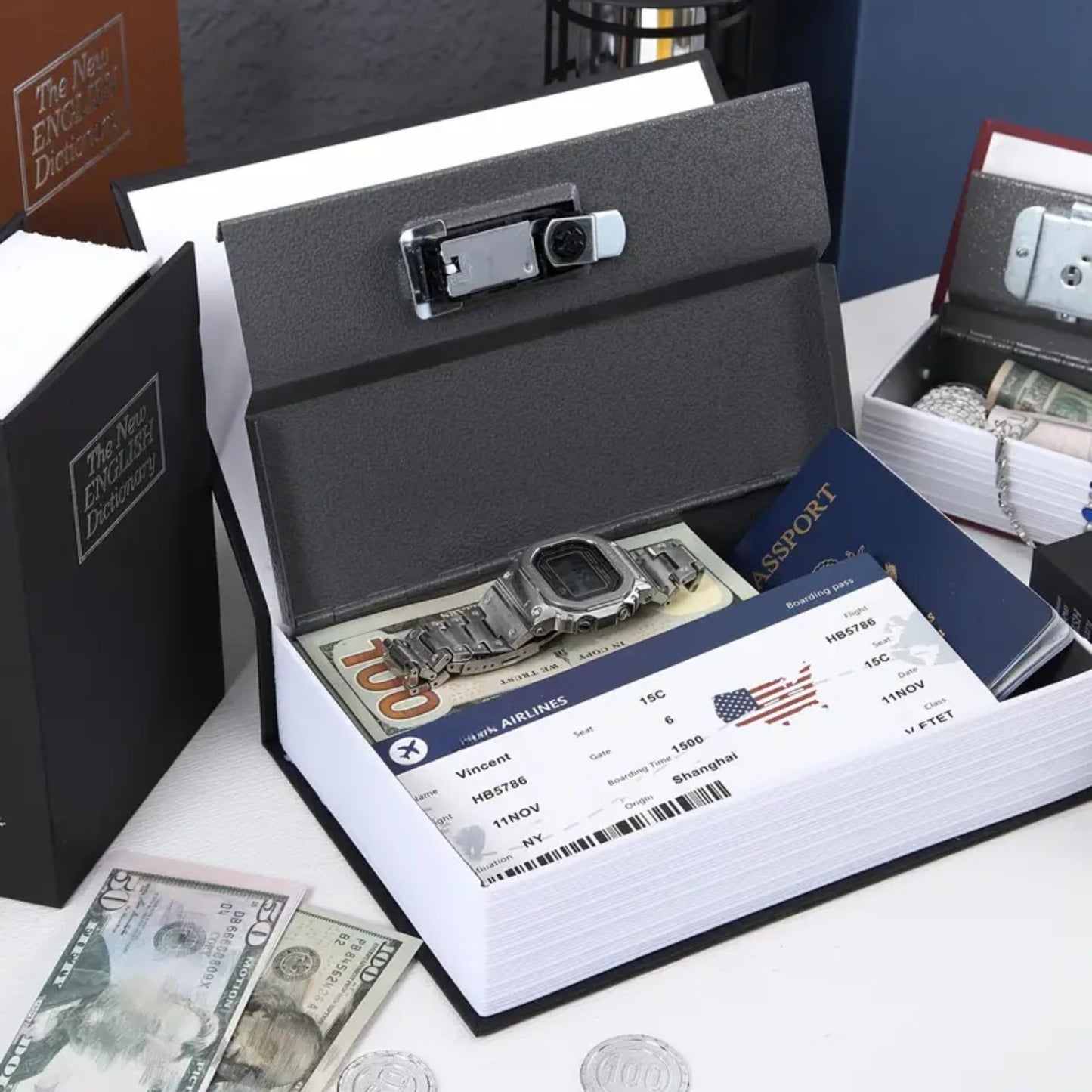 Dictionary Stainless Steel Cash Box