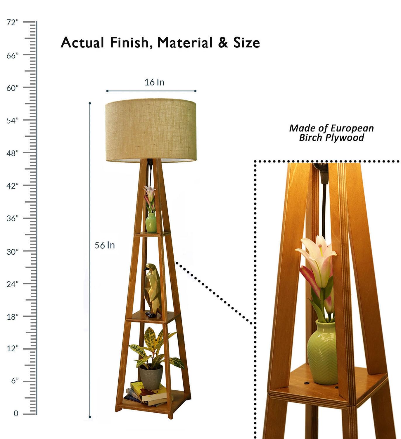 Wooden Floor Lamp