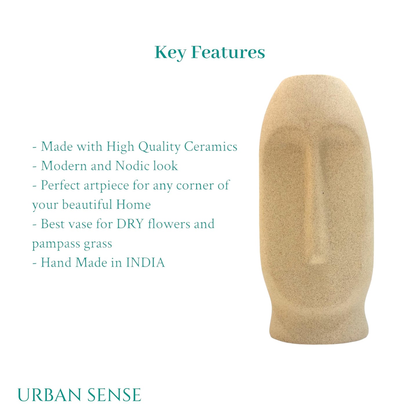 Decorative Face Ceramic Vase