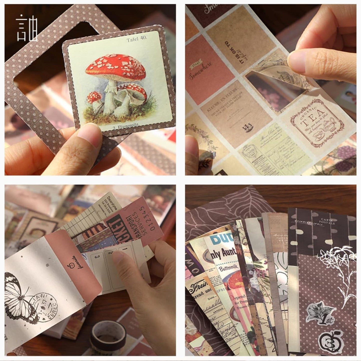 Vintage Aesthetic Scrapbook Kit- 346 Pcs