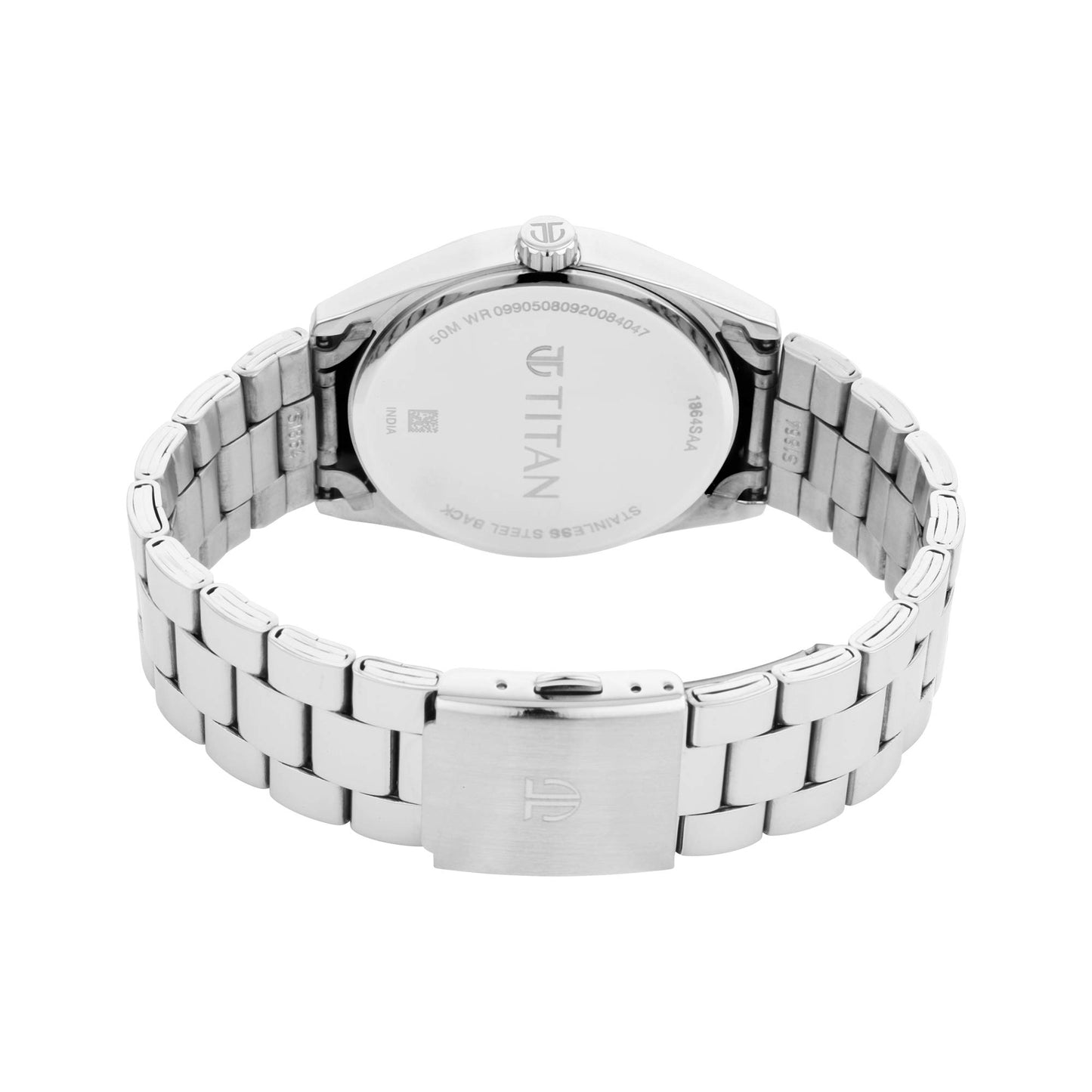 Titan Metal Analog White Dial Men's Watch