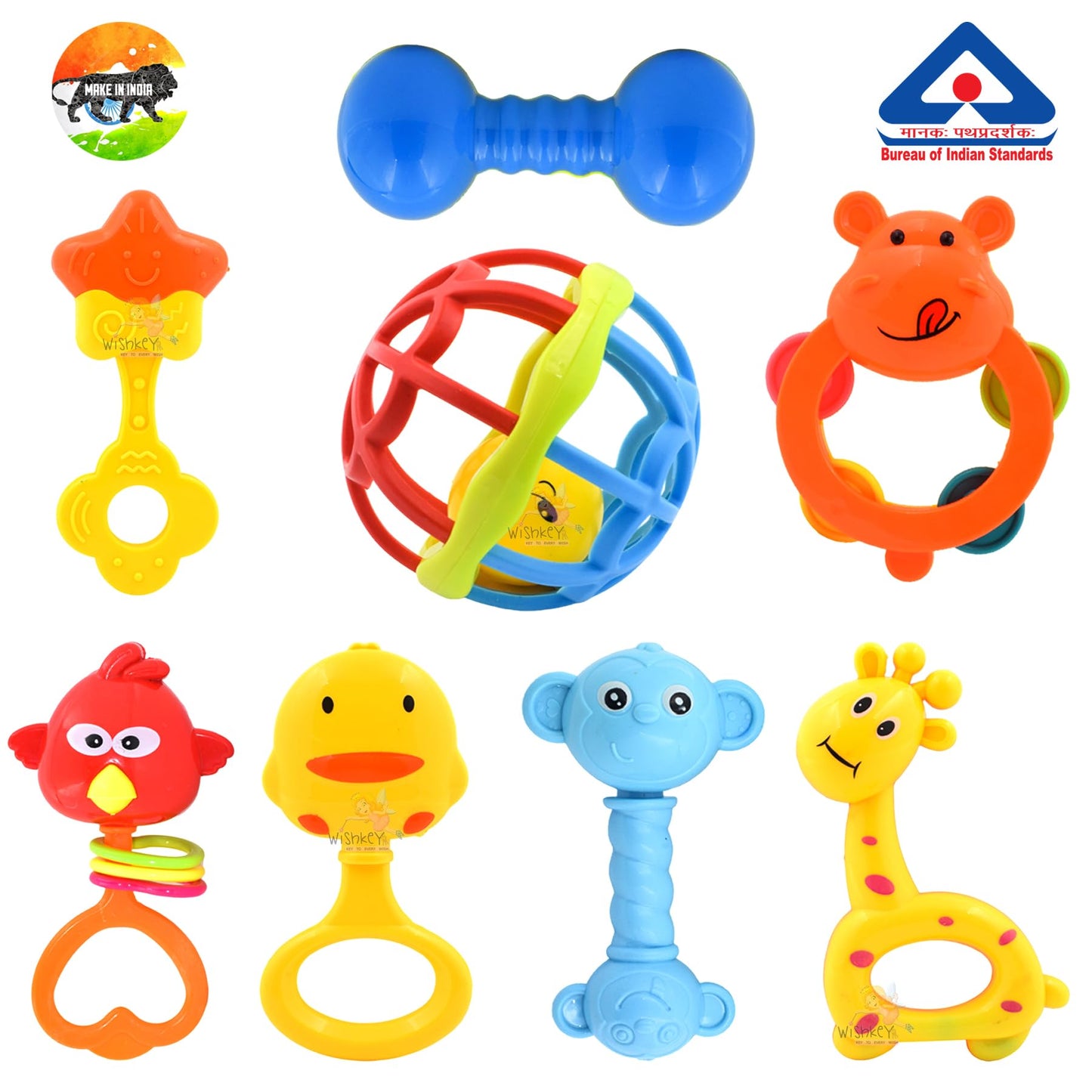 Set of 8 Shake & Grab Rattles