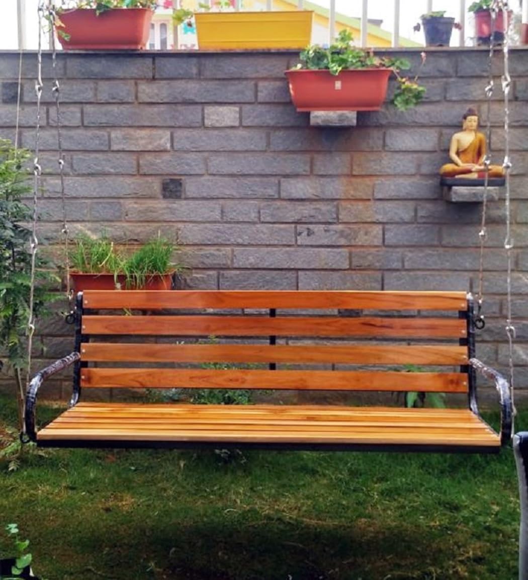 Teak Wooden Hanging Swing Set