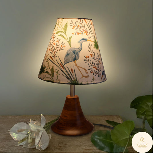 Wooden Bedside Table Lamp