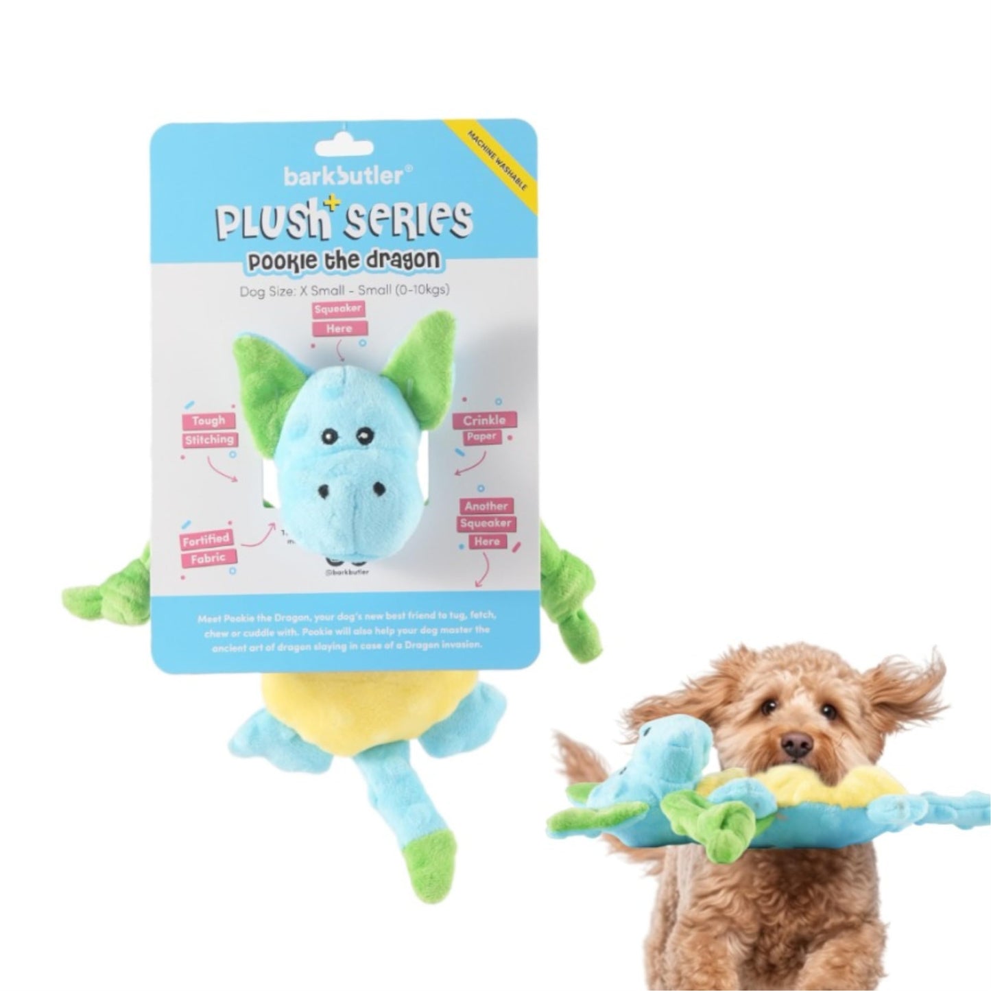 The Dragon Plush Squeaky Dog Toy