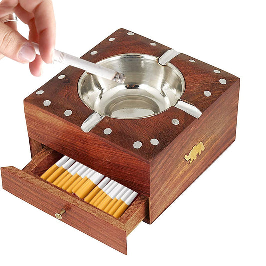 Wooden Cigarette Ashtray