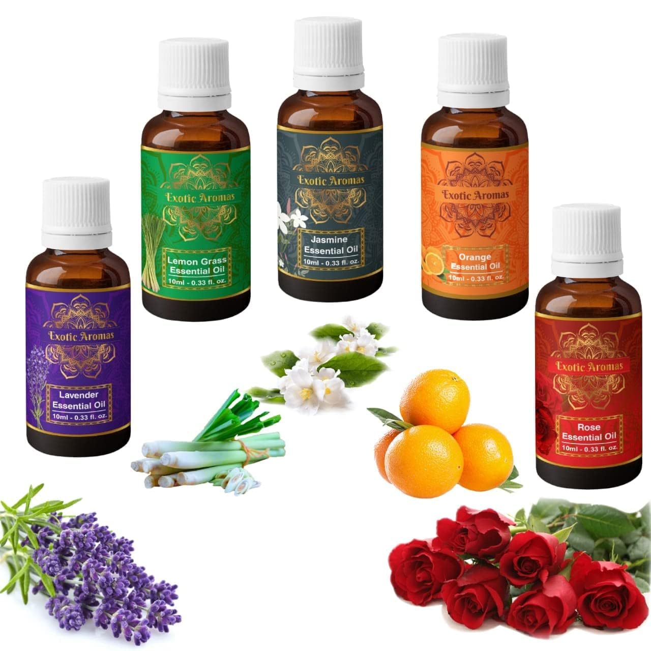 Exotic Aromas Essential Oil Set of 5