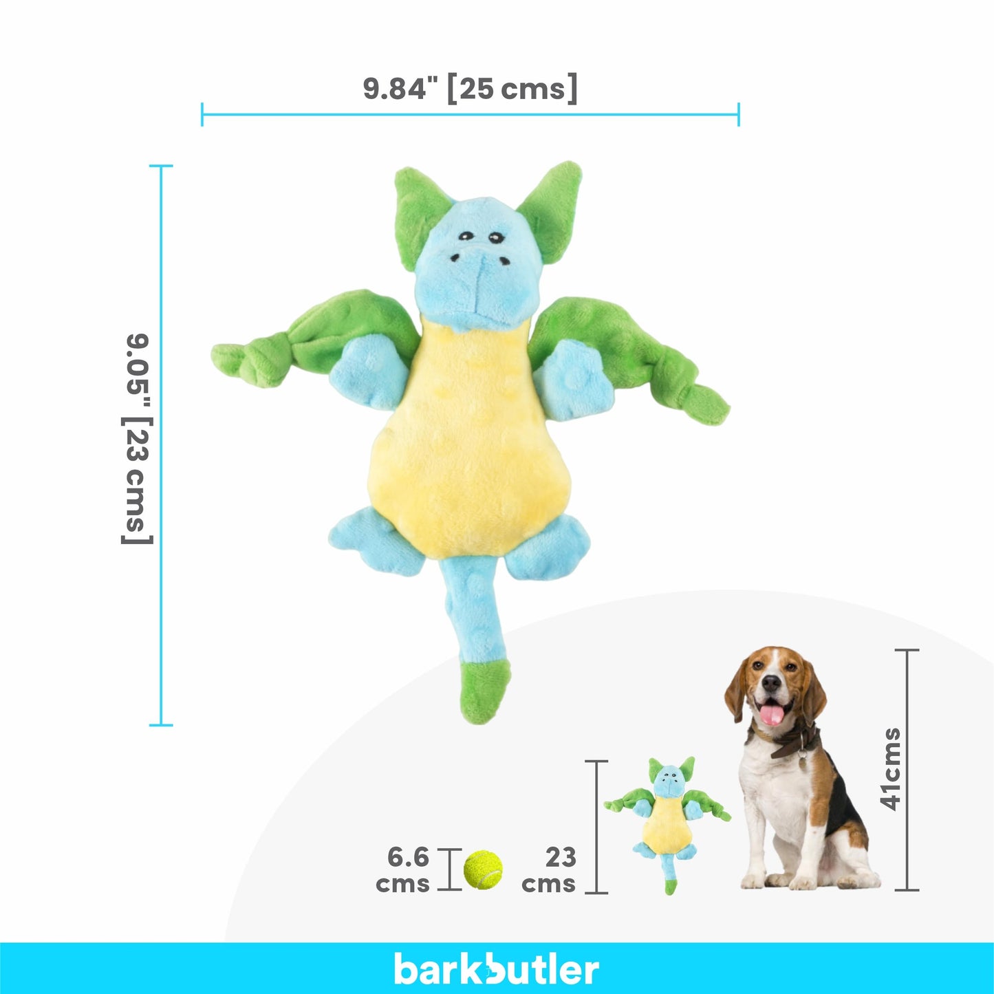 The Dragon Plush Squeaky Dog Toy