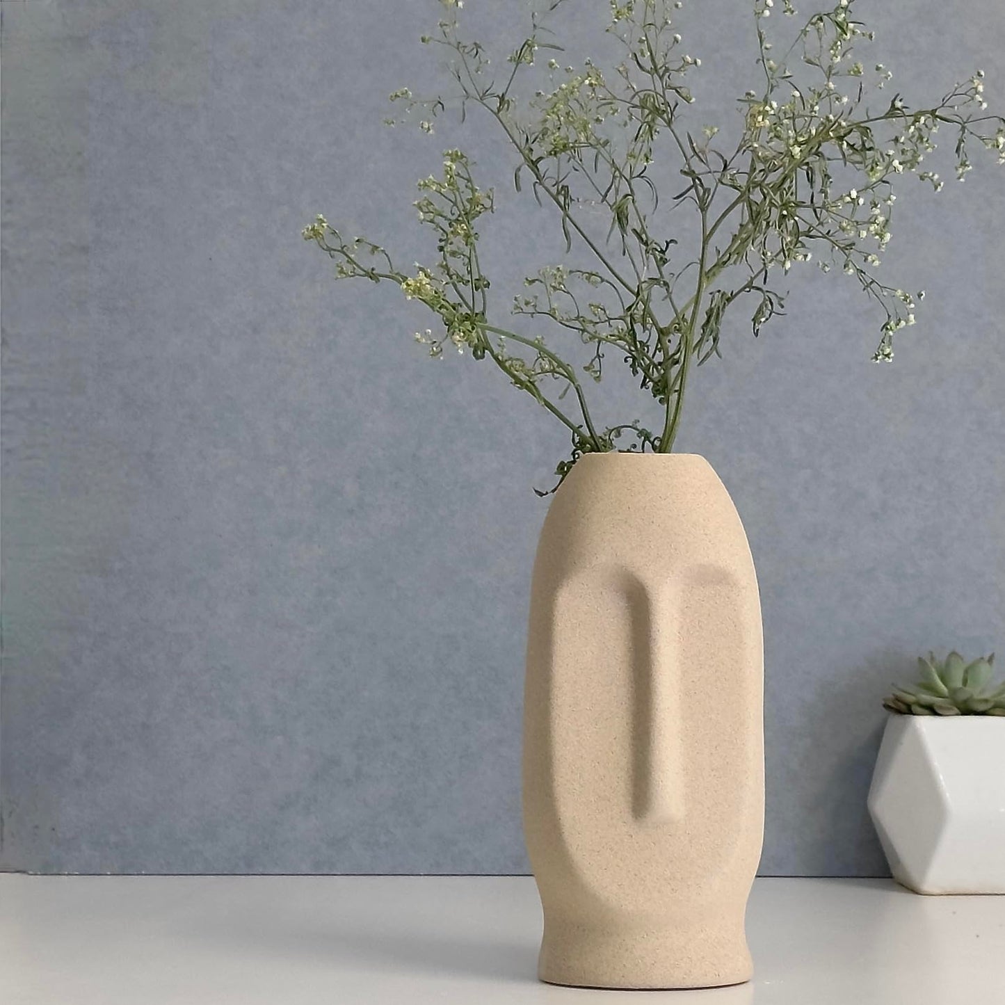 Decorative Face Ceramic Vase