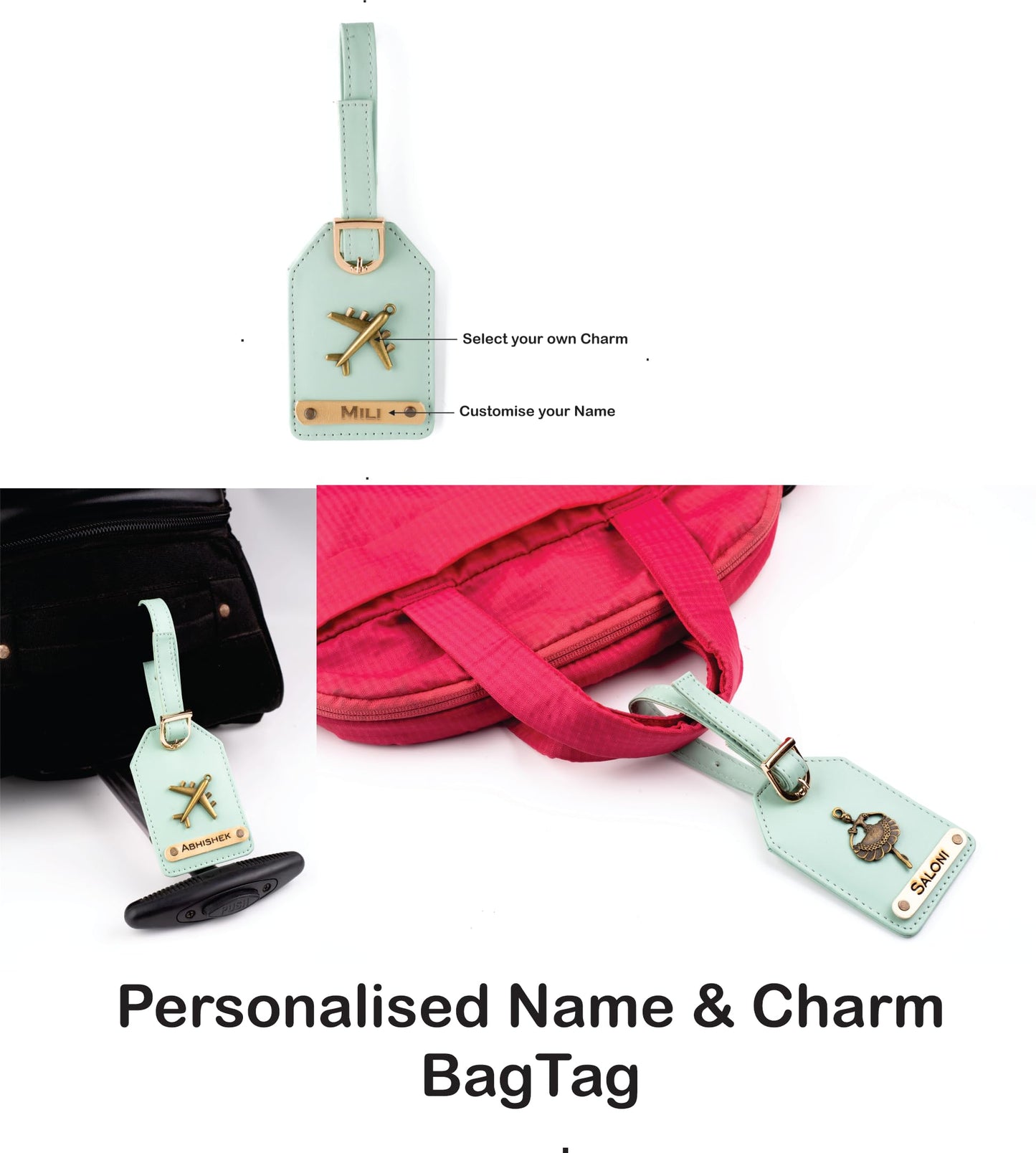 Personalized Name & Charm Mens Combo Giftset