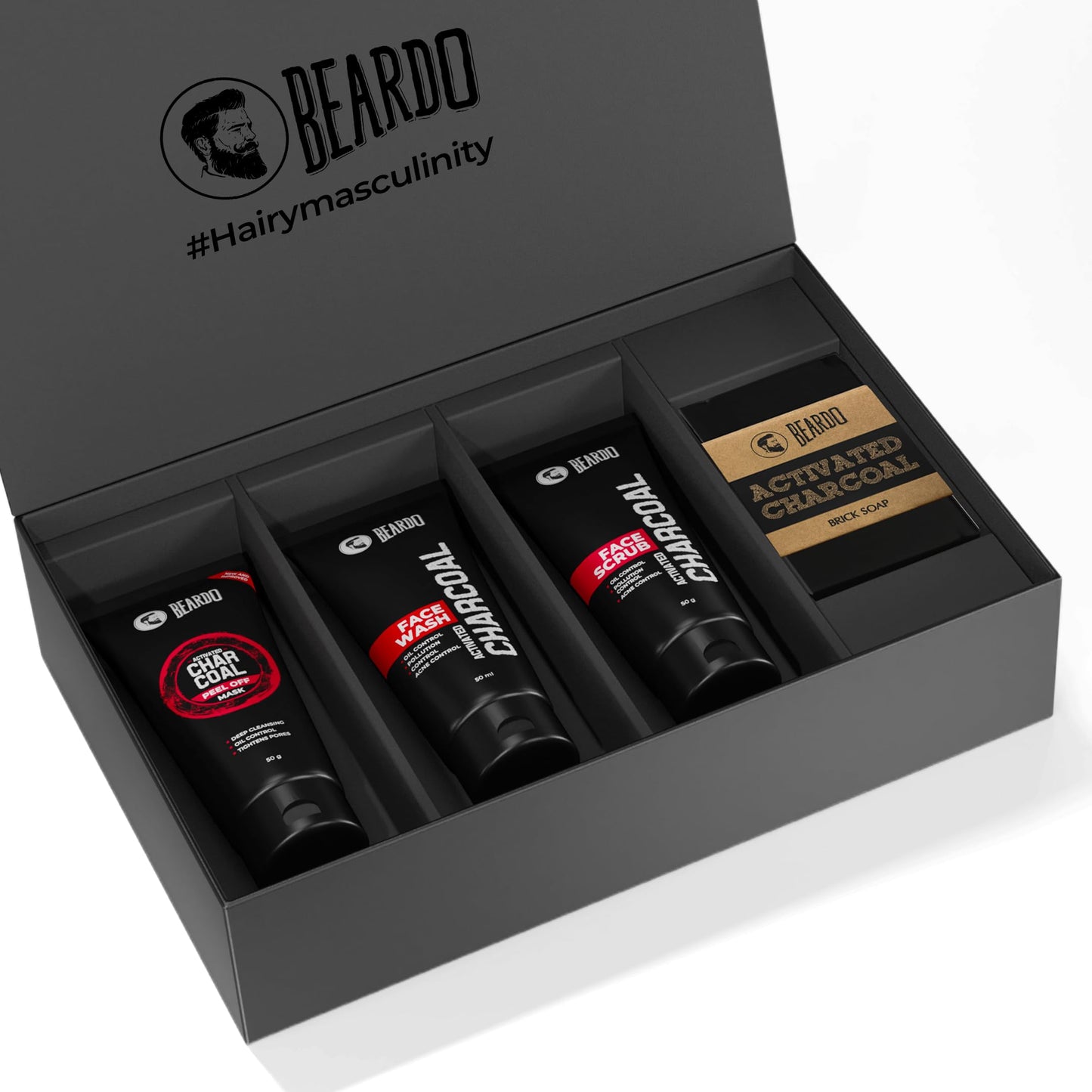 Beardo Charcoal 4-in-1 Giftset for Men