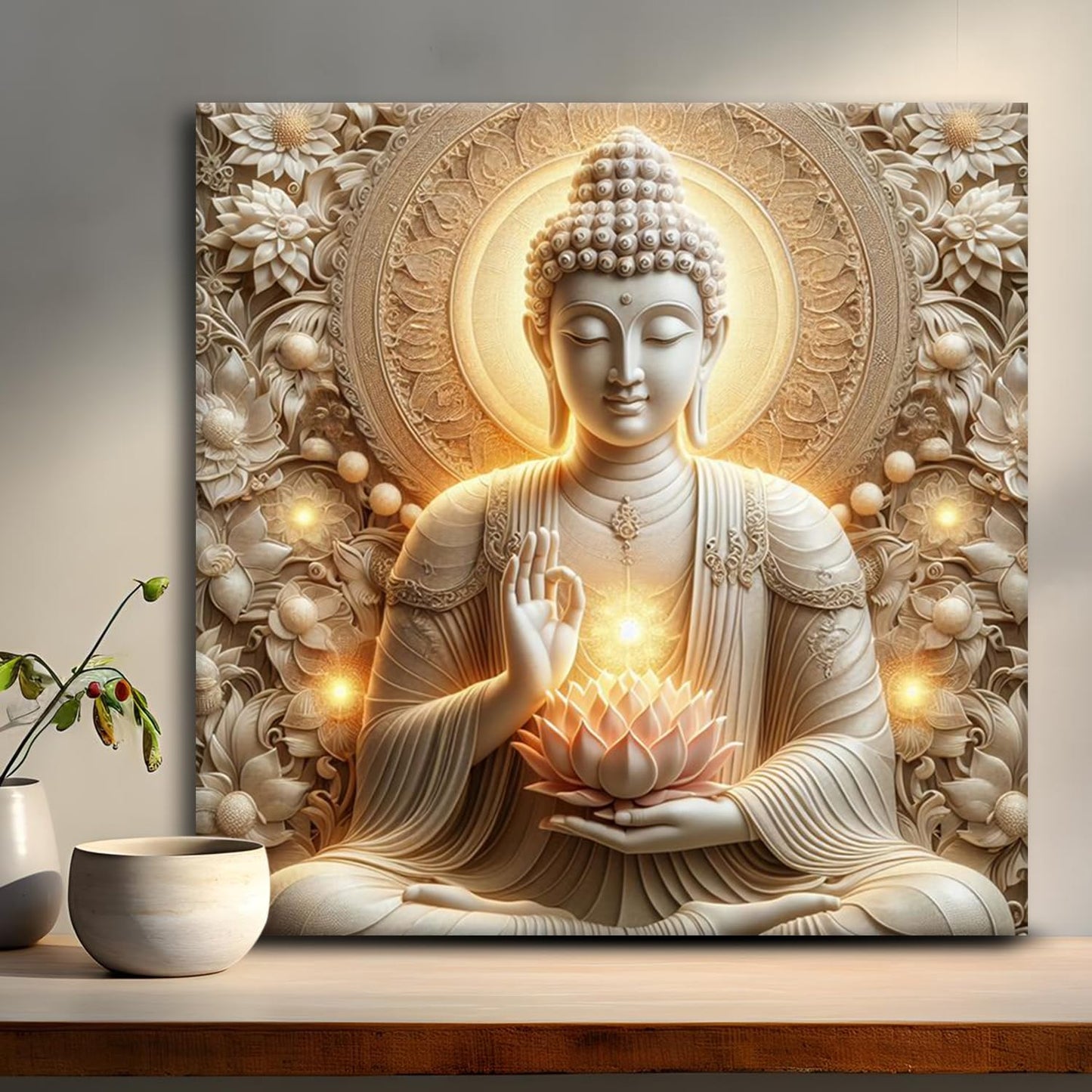 Gautam Buddha Wall Art Canvas Painting